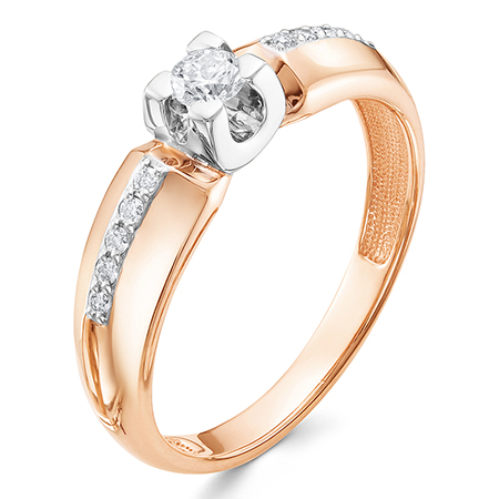 Кольцо, золото, бриллиант, 3164-110